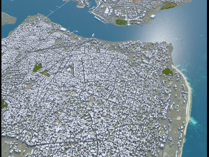 Mombasa city Kenya 30km 3D 模型