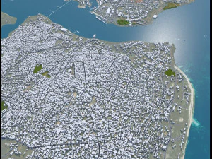 Mombasa city Kenya 30km 3D Model