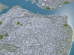 Mombasa city Kenya 30km 3D Model