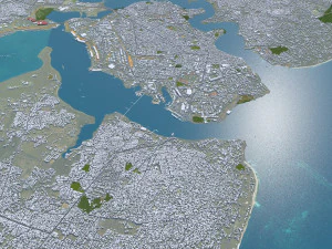 Mombasa city Kenya 30km 3D Model