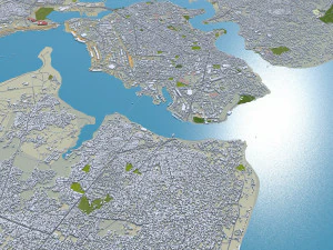 Mombasa city Kenya 30km 3D Model