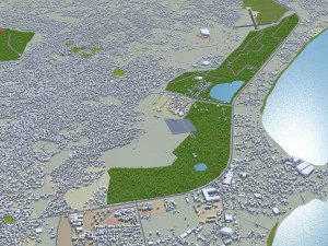 Mombasa city Kenya 30km 3D Model