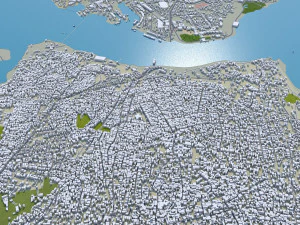 Mombasa city Kenya 30km 3D Model