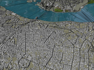 Mombasa city Kenya 30km 3D 模型