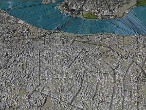 Mombasa city Kenya 30km 3D Model