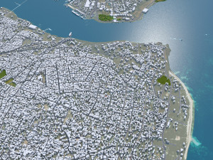 Mombasa city Kenya 30km 3D 模型