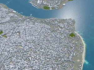 Mombasa city Kenya 30km 3D Model