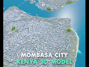 Mombasa city Kenya 30km 3D Model