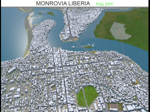Monrovia city Liberia 20km Model 3D