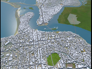 Monrovia city Liberia 20km 3D मॉडल