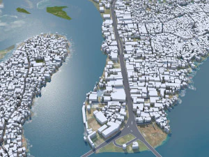 Monrovia city Liberia 20km 3D Model
