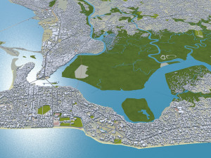 Monrovia city Liberia 20km 3D मॉडल