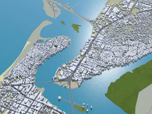 Monrovia city Liberia 20km 3D Model