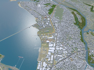 Monrovia city Liberia 20km 3D मॉडल