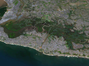 Monrovia city Liberia 20km 3D Model