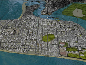 Monrovia city Liberia 20km 3D Model