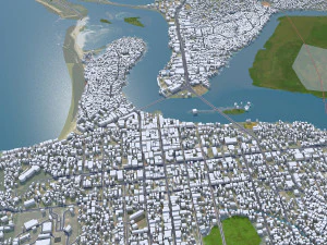 Monrovia city Liberia 20km 3D Model