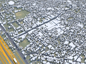 Moradabad city Uttar Pradesh India 15km 3D Model
