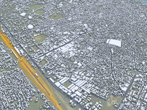 Moradabad city Uttar Pradesh India 15km 3D Model
