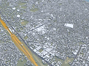 Moradabad city Uttar Pradesh India 15km 3D Model