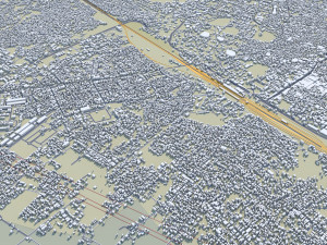 Moradabad city Uttar Pradesh India 15km 3D Model