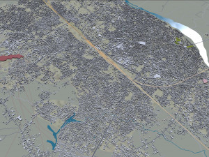 Moradabad city Uttar Pradesh India 15km 3D Model