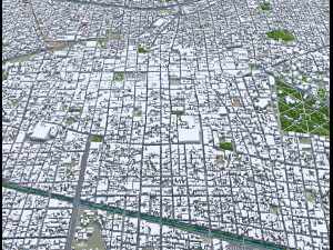 Morelia city Michoacan Mexico 30km 3D Model
