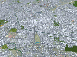 Morelia city Michoacan Mexico 30km 3D Model