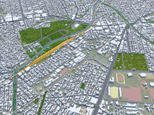 Morelia city Michoacan Mexico 30km 3D Model