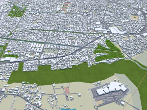 Morelia city Michoacan Mexico 30km 3D Model