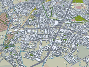 Morelia city Michoacan Mexico 30km 3D Model