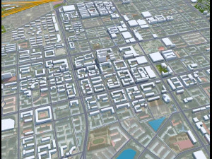Mudanjiang city Heilongjiang China 25km 3D Model
