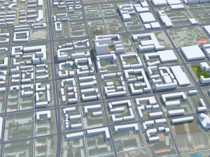 Mudanjiang city Heilongjiang China 25km 3Dモデル