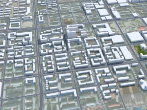 Mudanjiang city Heilongjiang China 25km 3D Model