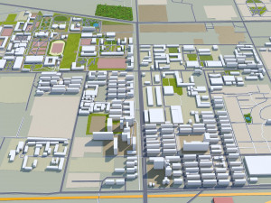 Mudanjiang city Heilongjiang China 25km 3Dモデル