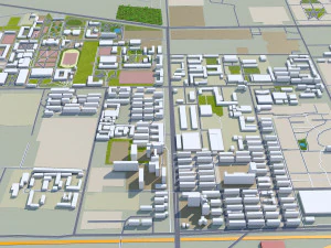 Mudanjiang city Heilongjiang China 25km 3D Model