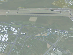 Mudanjiang city Heilongjiang China 25km 3D Model