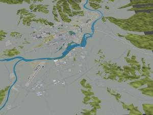 Mudanjiang city Heilongjiang China 25km 3Dモデル