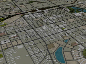 Mudanjiang city Heilongjiang China 25km 3D Model