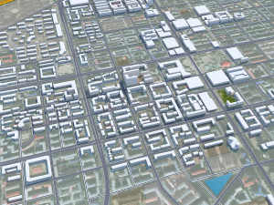 Mudanjiang city Heilongjiang China 25km 3Dモデル