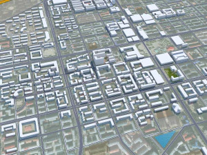Mudanjiang city Heilongjiang China 25km 3D Model