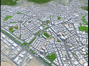 Mugla city Turkey 10km 3D Model