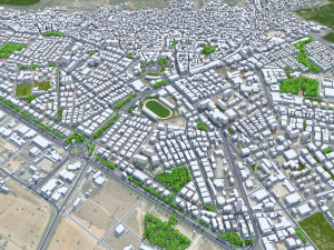 Mugla city Turkey 10km 3D Model