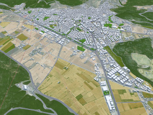 Mugla city Turkey 10km 3D Model