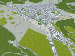 Mugla city Turkey 10km 3D Model