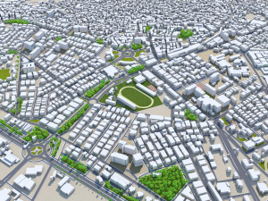 Mugla city Turkey 10km 3D Model