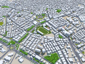 Mugla city Turkey 10km 3D Model