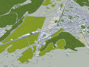 Mugla city Turkey 10km 3D Model