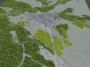 Mugla city Turkey 10km 3D Model