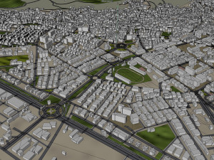 Mugla city Turkey 10km 3D Model